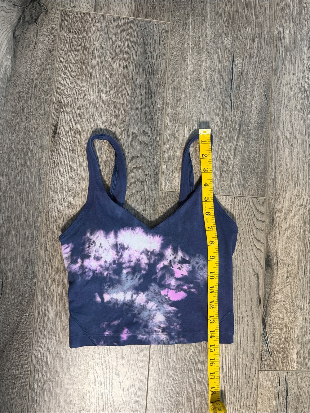 lululemon athletica Navy with Pink Tie-Dye Crop Workout Bra - Picture 5 of 8
